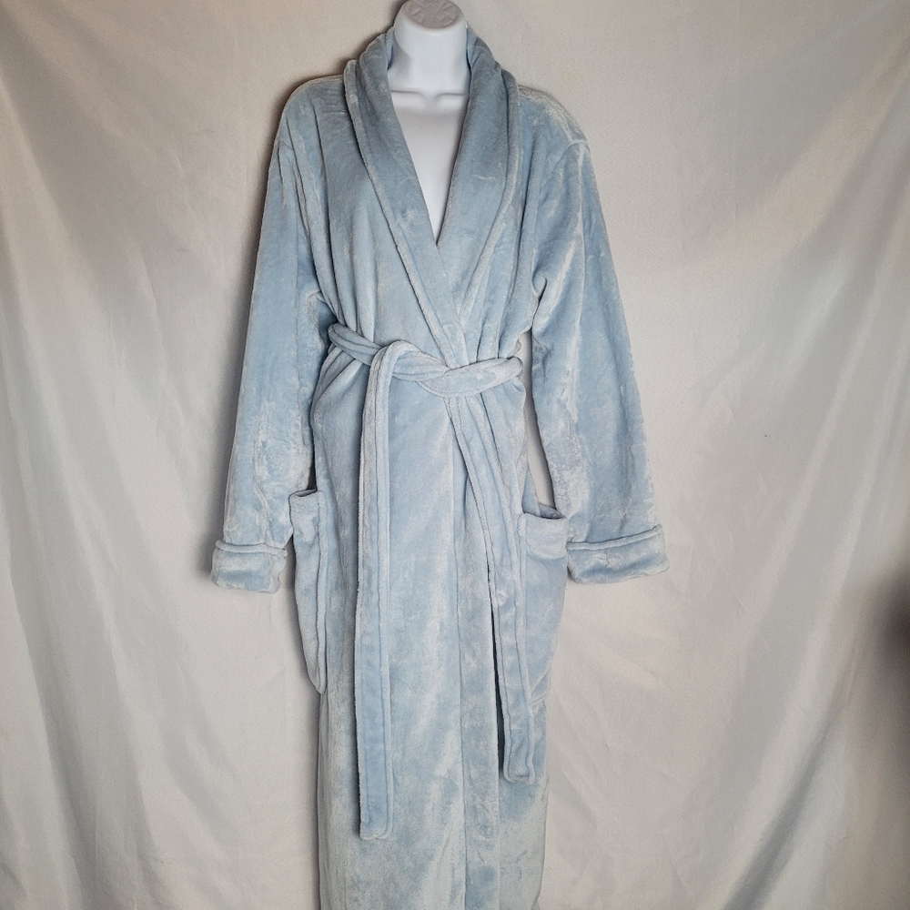 Serra Women's Light Blue Plush Robe NWOT Size L/XL